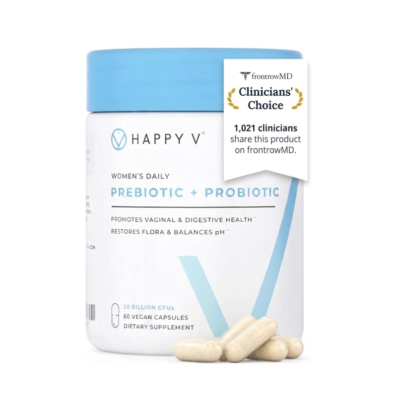 Happy‑V* – Intimate Microbiome Support with Prebiotics, 60 Vegan Capsules