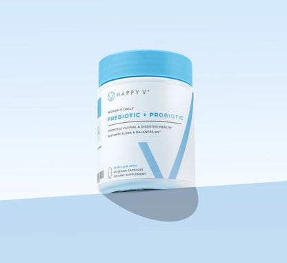 Happy‑V* – Intimate Microbiome Support with Prebiotics, 60 Vegan Capsules
